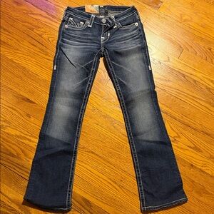 New with tags! Big Star Liv Slim Boot Jeans Low Rise Dark Wash Size 24R Buckle